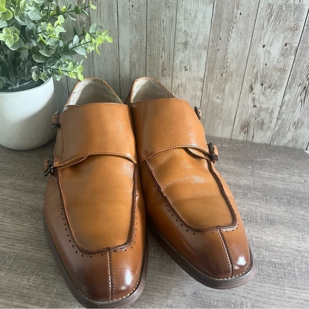 Stacy Adams Baldwin Moc Toe Double Monk Strap 25188 Size 13 Mens
